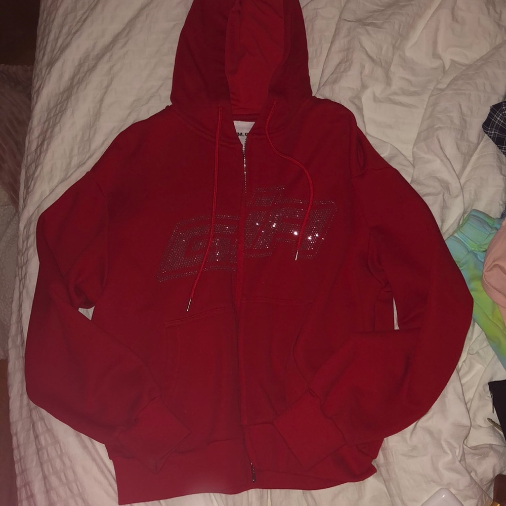 i am gia red laden jacket